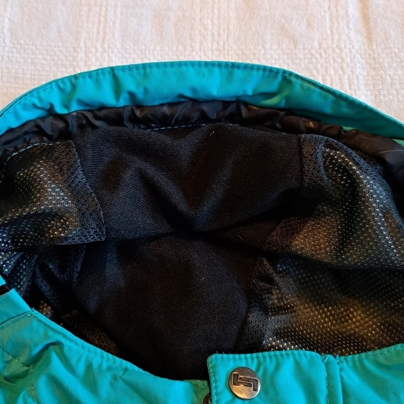 SMS men's size Large Aqua & white ski or snowboard jacket, Wind  & waterproof - Picture 8 of 16